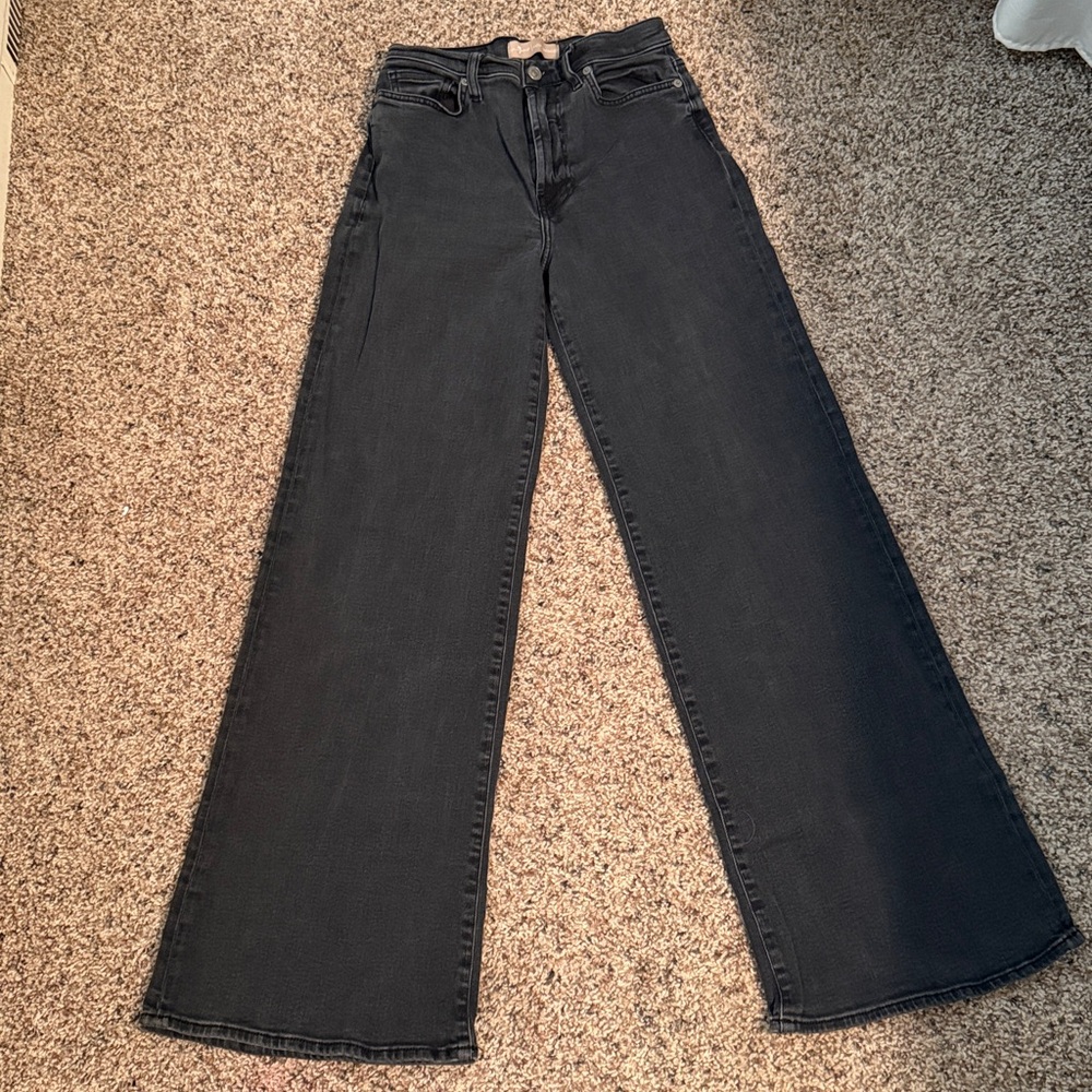 Women's Black Wide-Leg Jeans